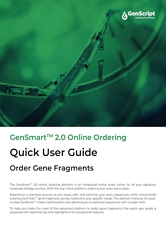 GenSmart™ 2.0 Fragments Quick User Manual