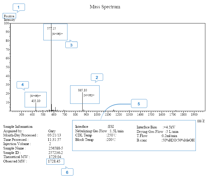 Custom Peptide MS report