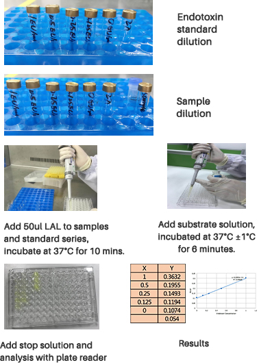 Quantitative LAL Assay process and results