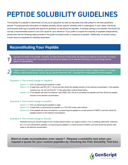 Peptide Solubility Guideline